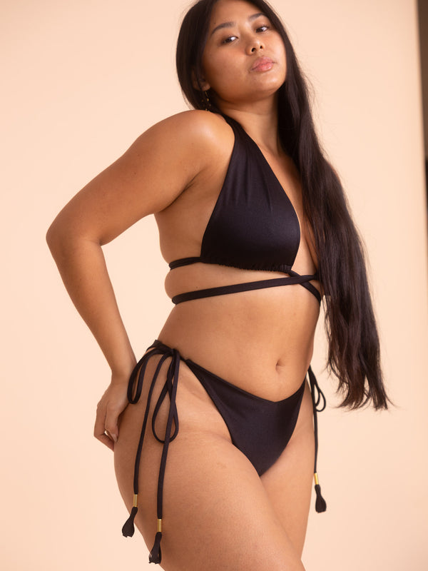 Calypso Bikini Bottom - Shiny Black