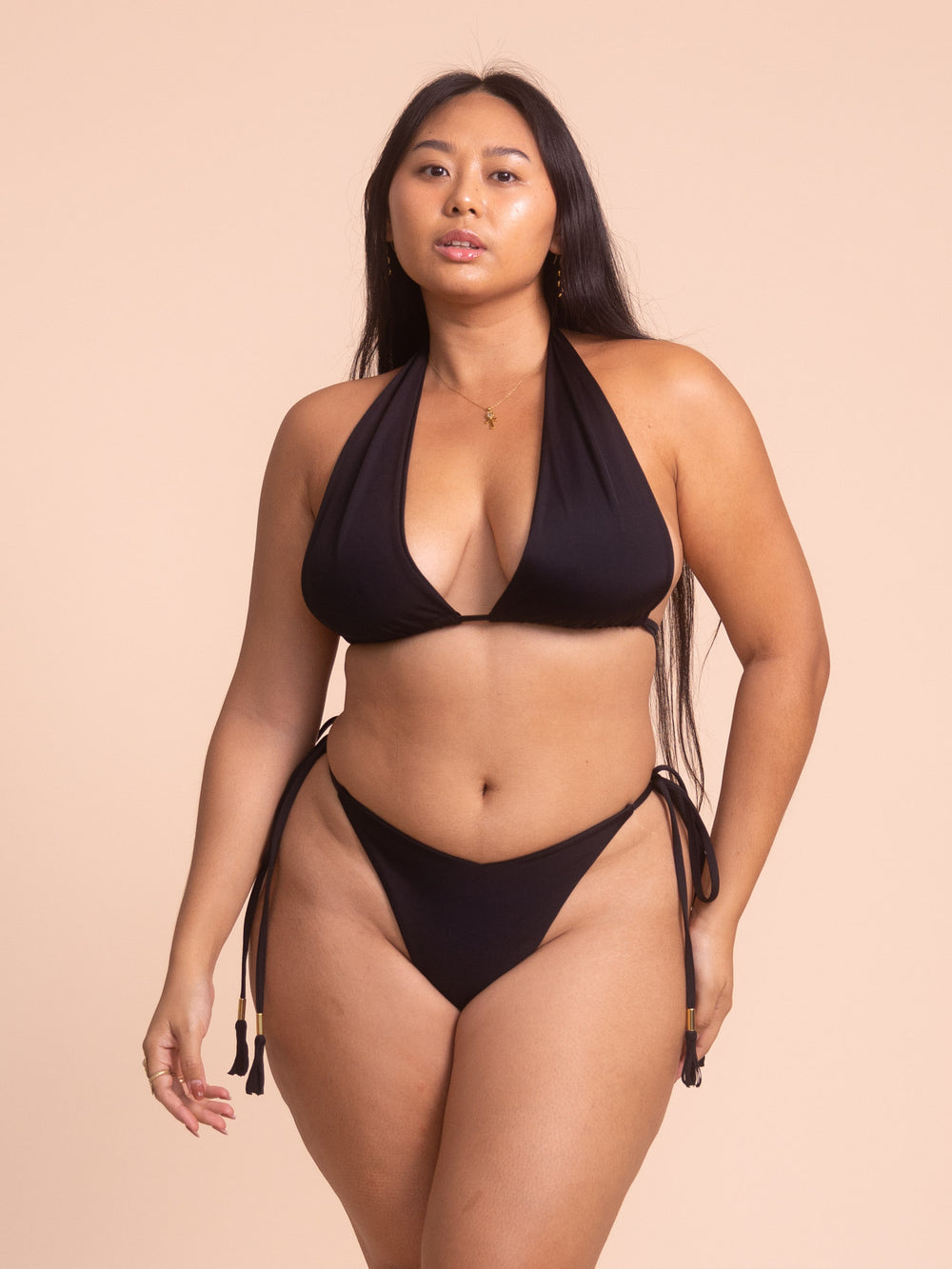 Calypso Bikini Bottom - Shiny Black