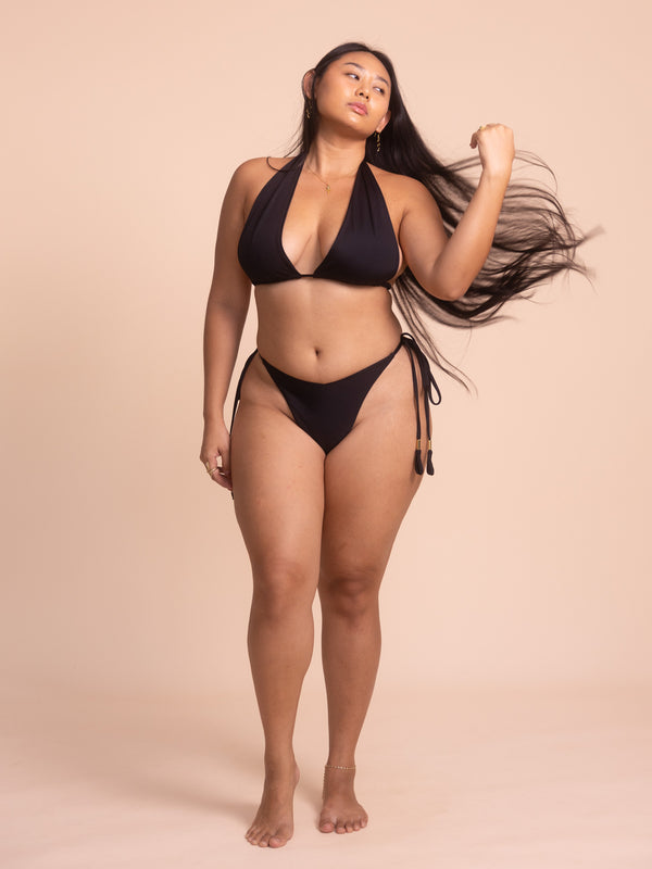 Solara Bikini Top (9-Way) - Shiny Black
