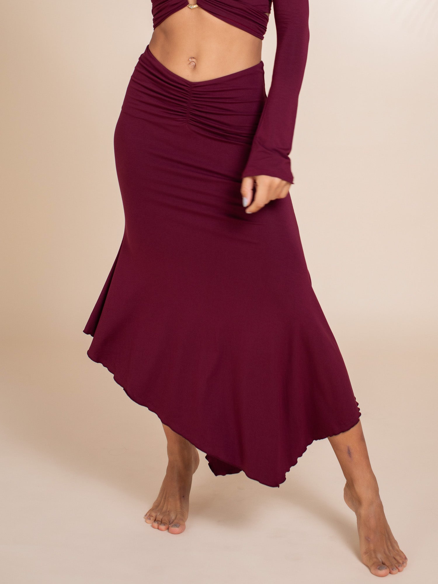 🎁 Sophia Reversible Midi Skirt - Cherry Stone (100% off)