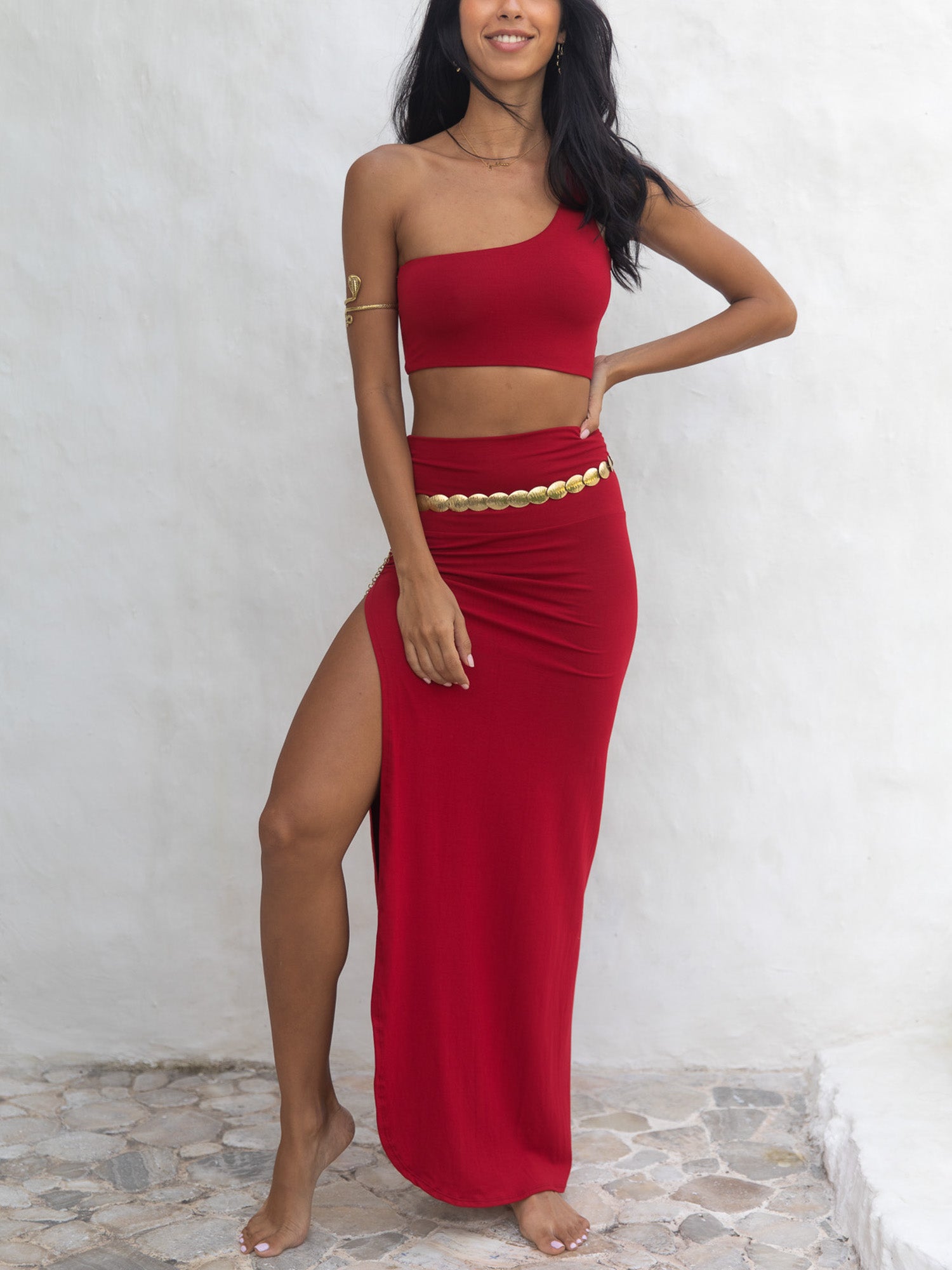Nefertiti Skirt - Crimson Red