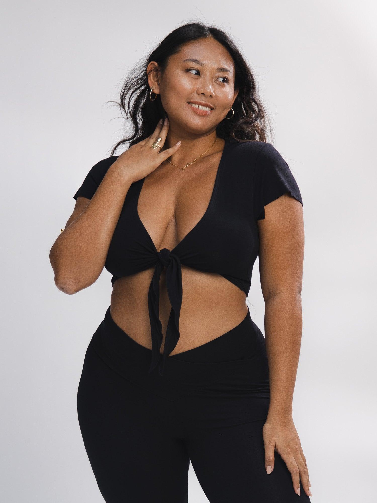Lily Top | Ultra-Flattering Bamboo Jersey Flutter Sleeve Tee