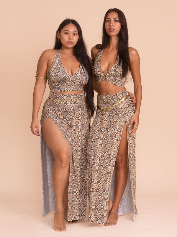 Cleopatra + Serpent Set - Organic Snake Print
