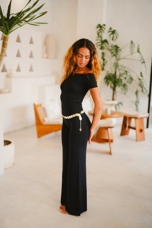 Long Savaya Top - Black Onyx