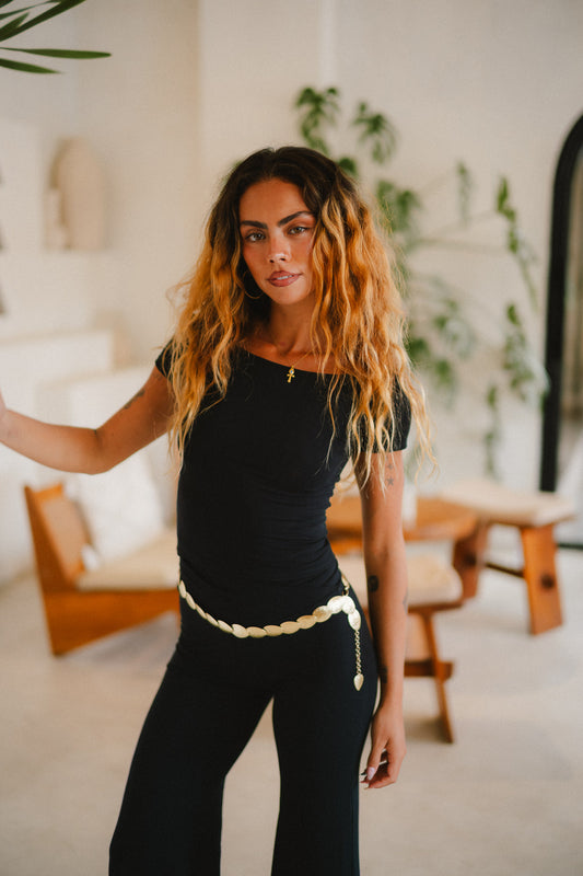 Long Savaya Top - Black Onyx