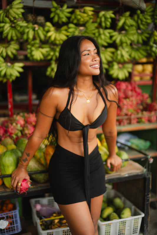 Solara Bikini Top (9-Way) - Shiny Black