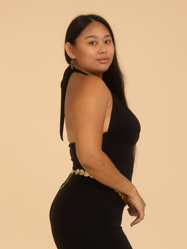 Long Celeste Top - Black Onyx