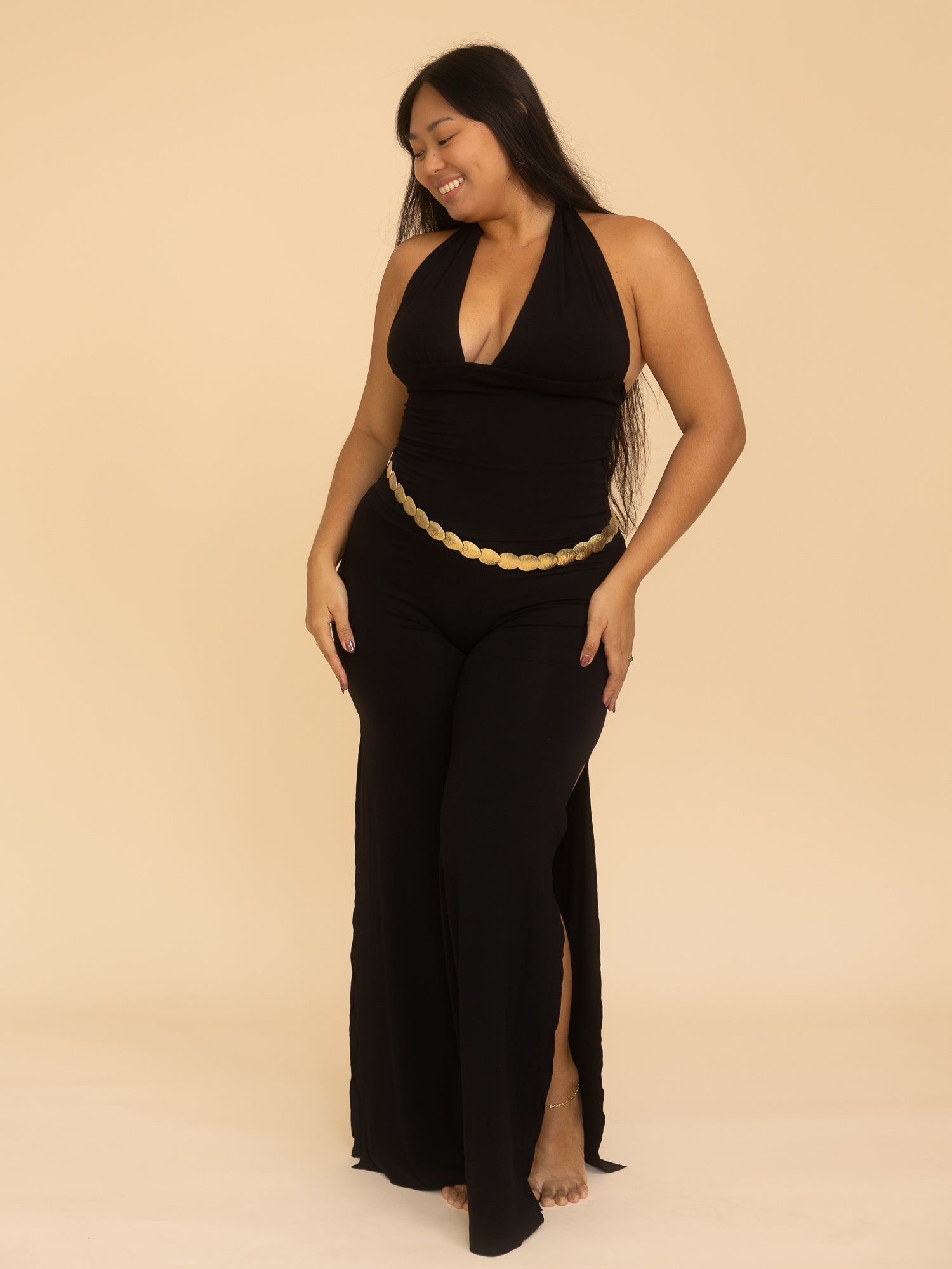 Long Celeste Top - Black Onyx