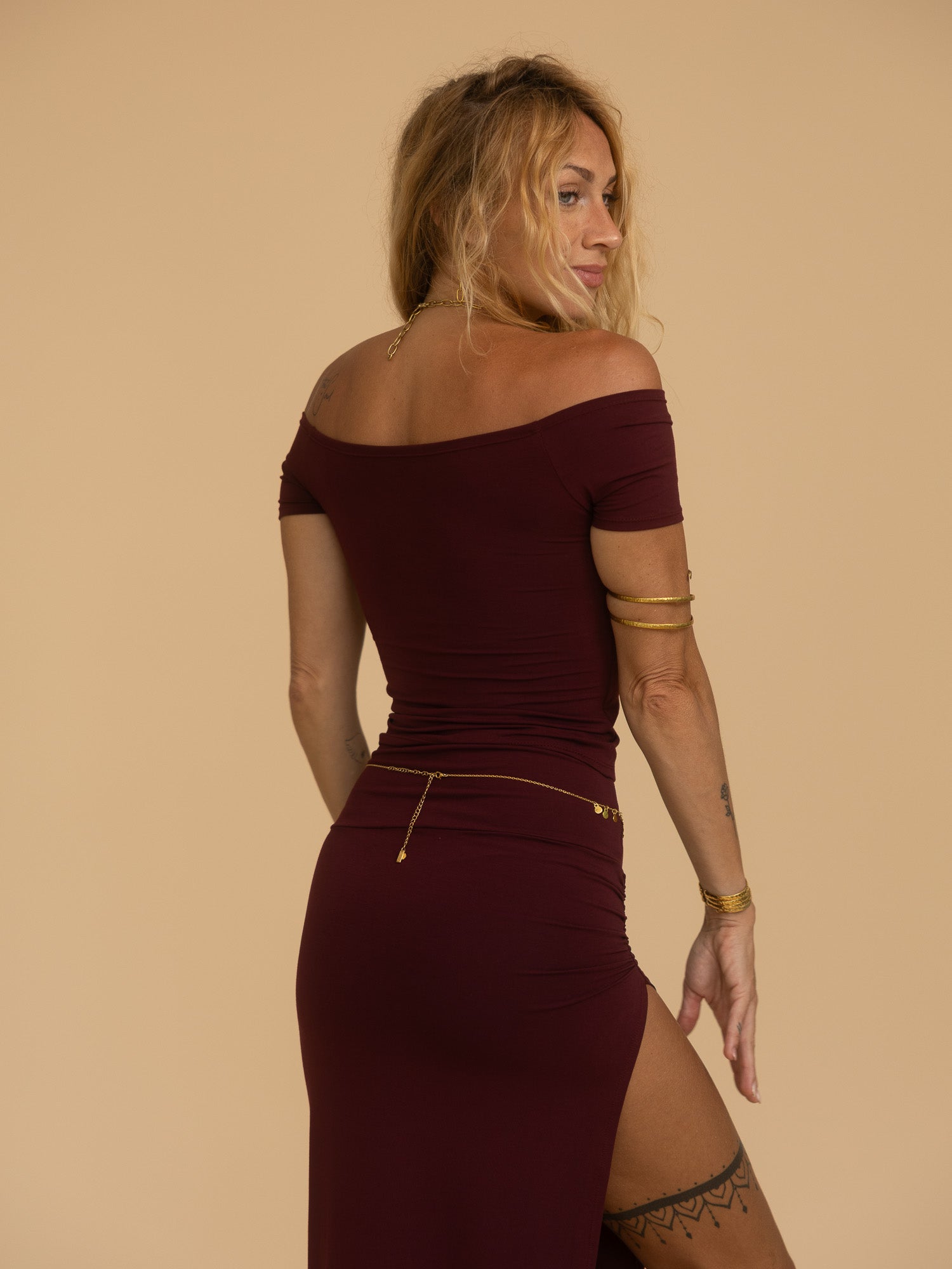 Long Savaya Top - Cherry Stone