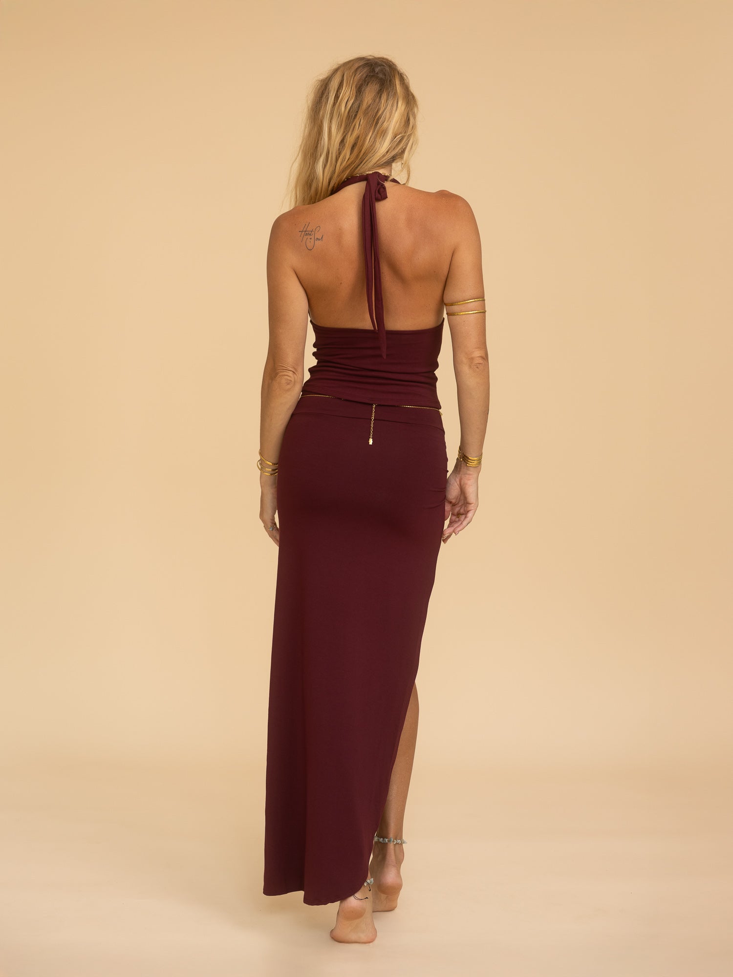 Long Celeste Top - Cherry Stone