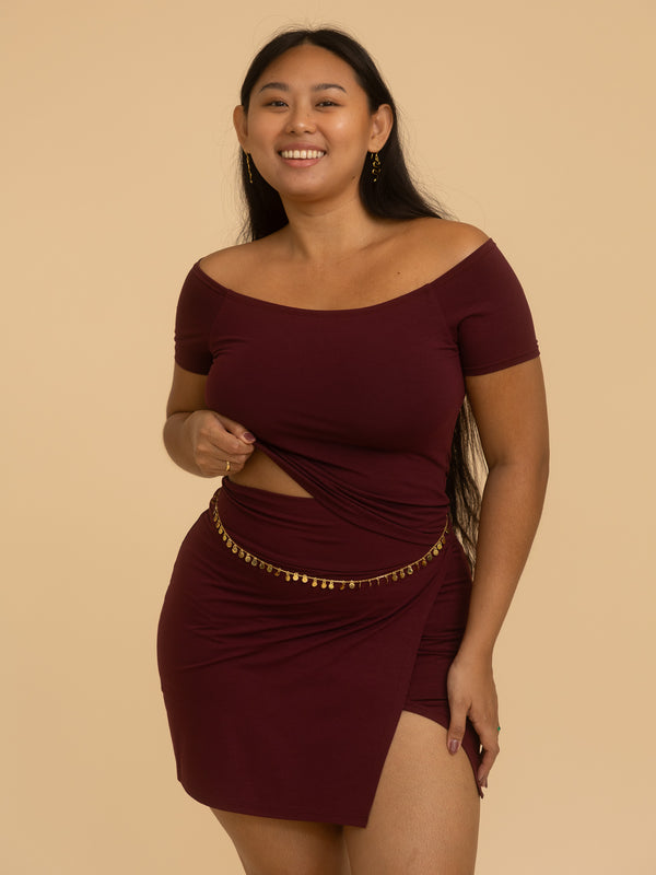 Long Savaya Top - Cherry Stone