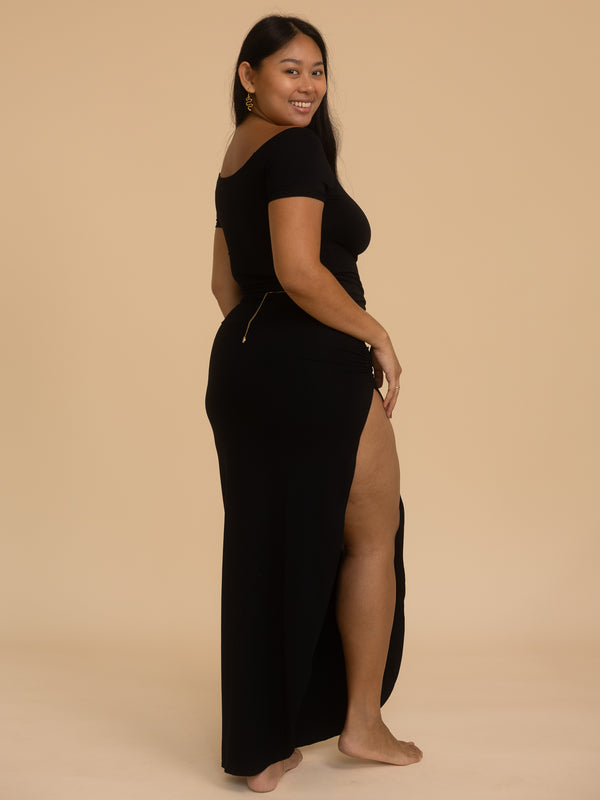 Long Savaya Top - Black Onyx