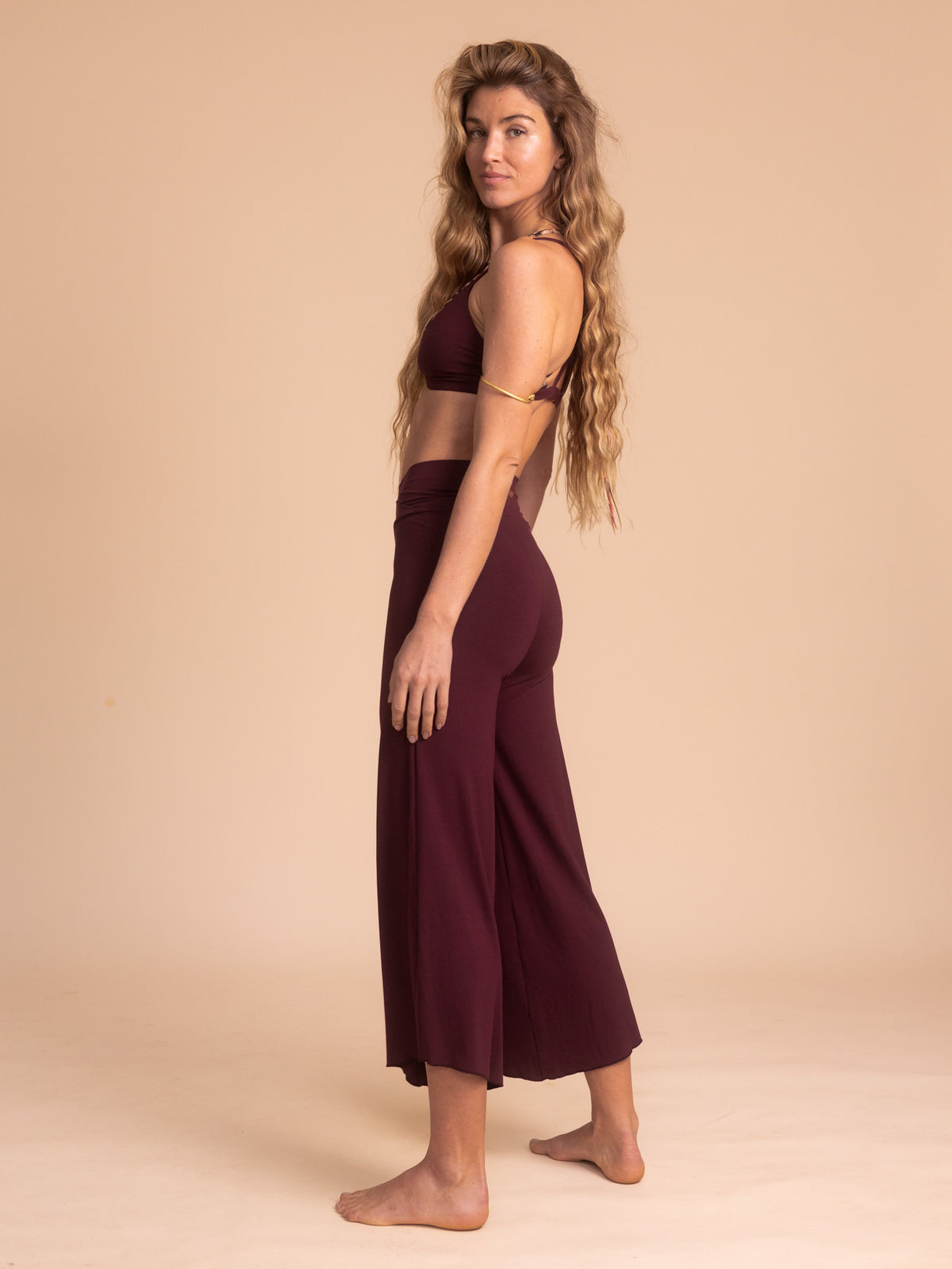Alora Flare Pant - Cherry Stone
