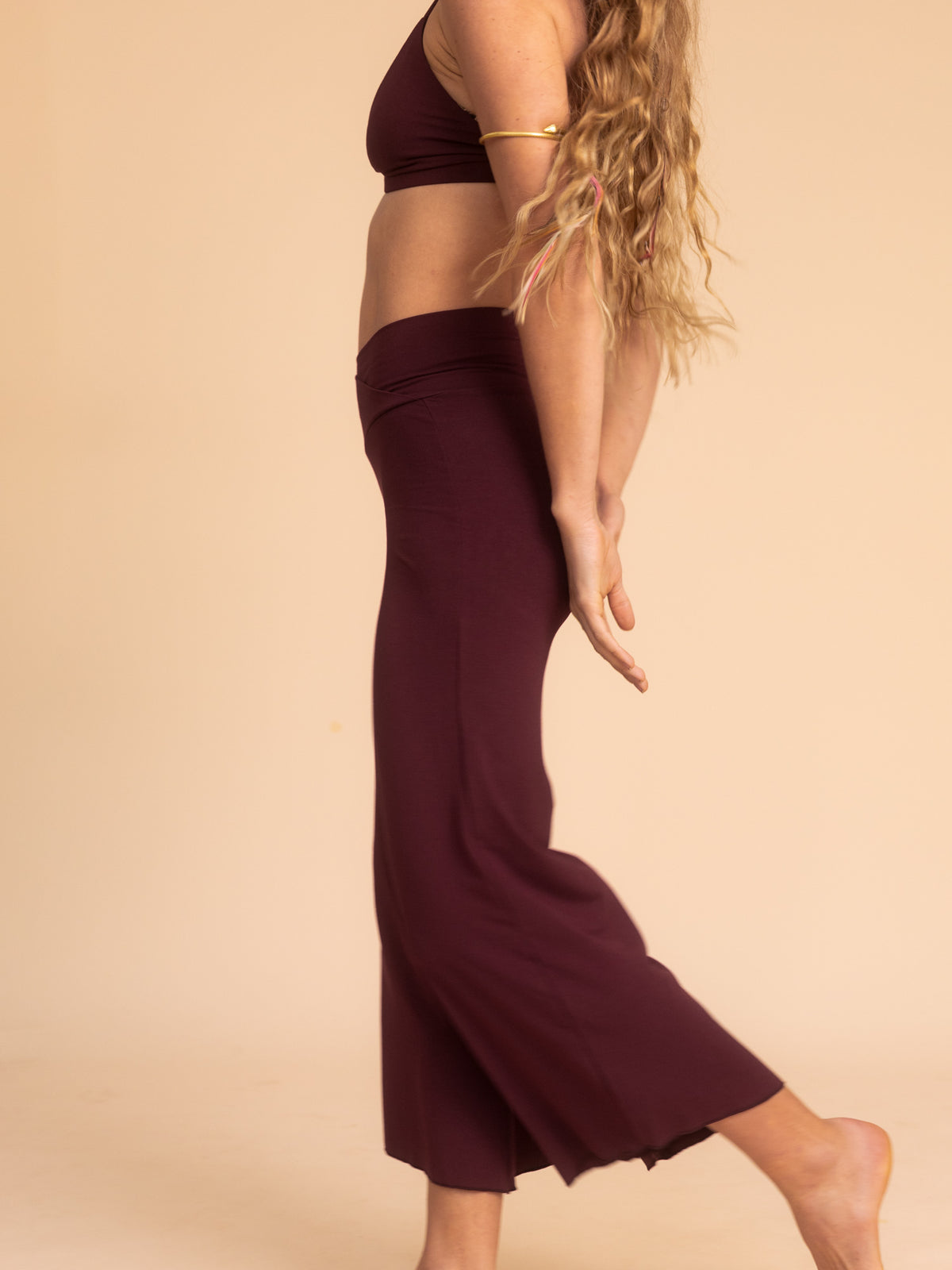 Alora Flare Pant - Cherry Stone