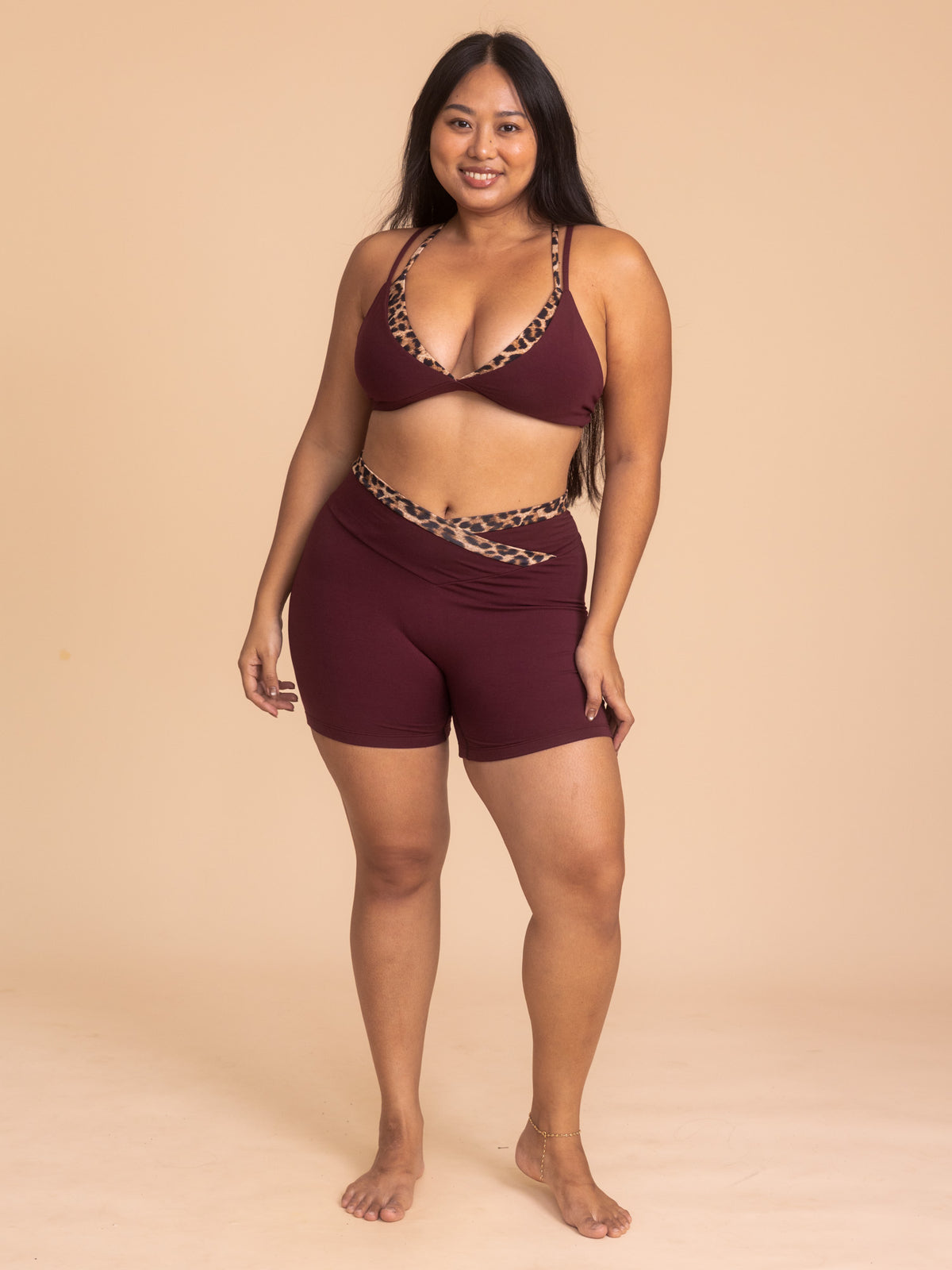 Nova Short - Cherry Stone/Leopard