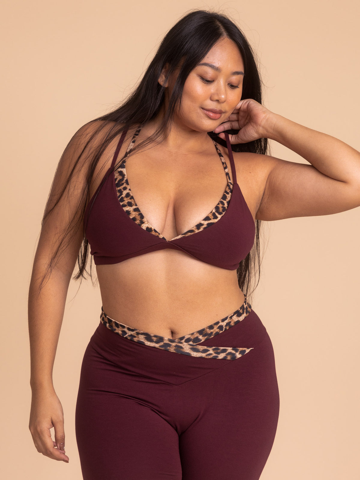 Nova Top - Cherry Stone / Leopard