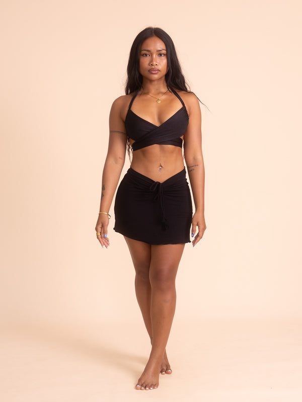 Solara Bikini Top (9-Way) - Shiny Black