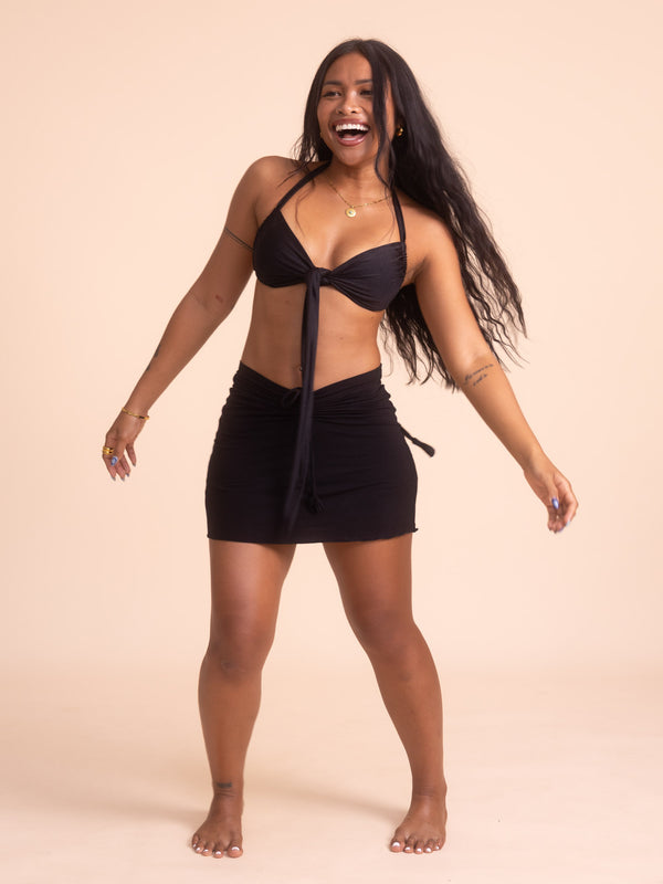 Solara Bikini Top (9-Way) - Shiny Black
