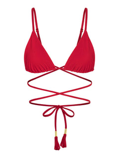 Calypso Bikini Top - Crimson Rose