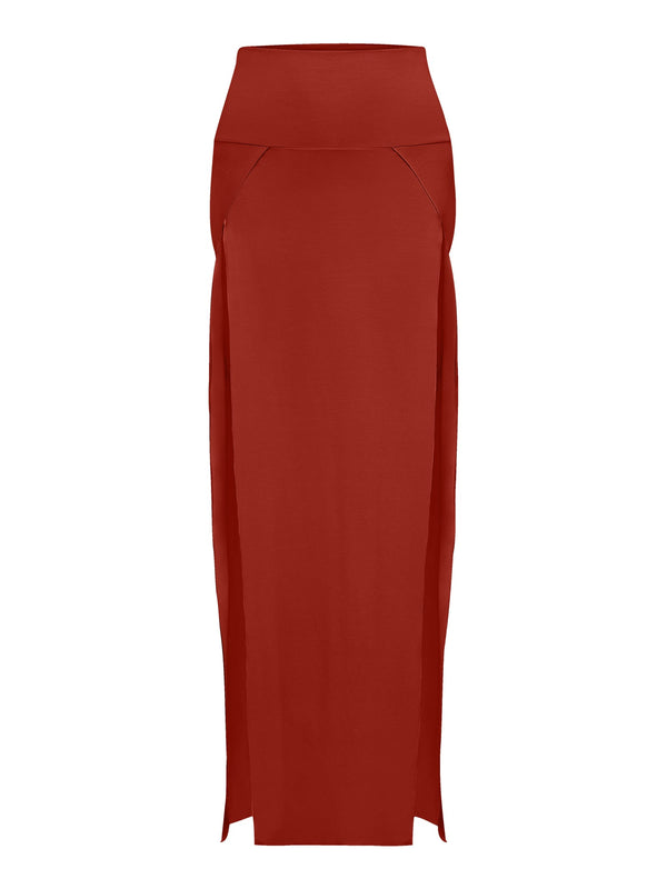 Cleopatra Slit Skirt - Carnelian