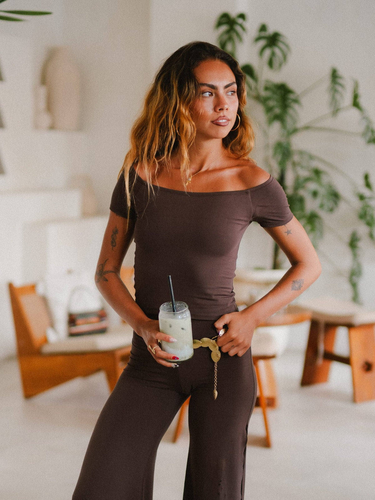Long Savaya Top - Cacao