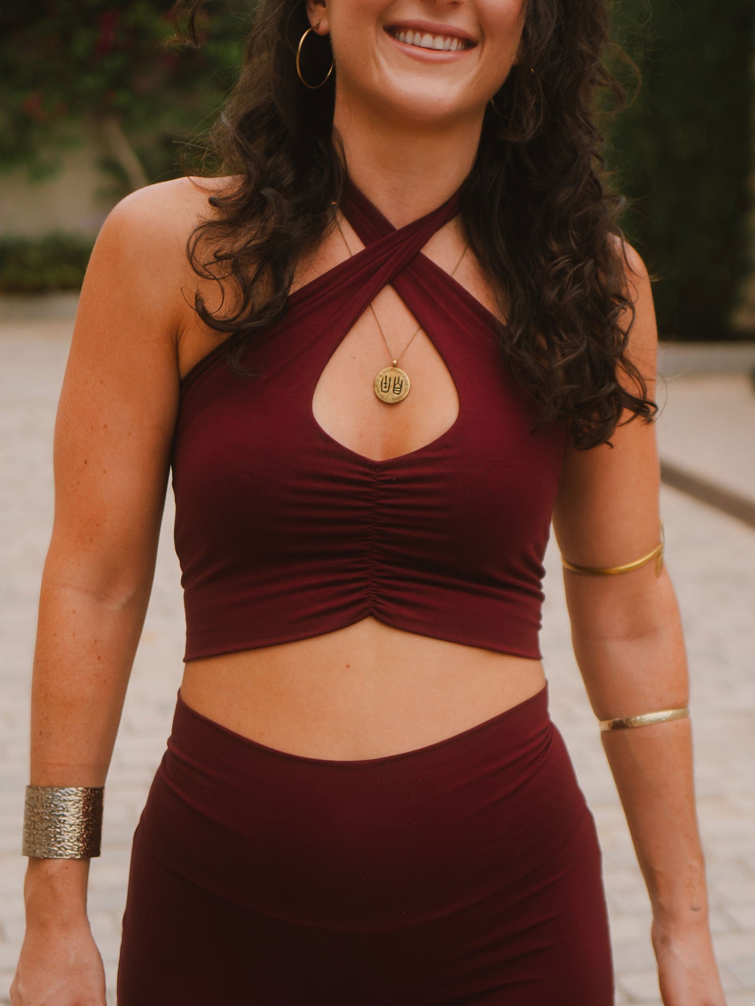 nalu＊-11138 Nalu Top (3-Way) - Cherry Stone