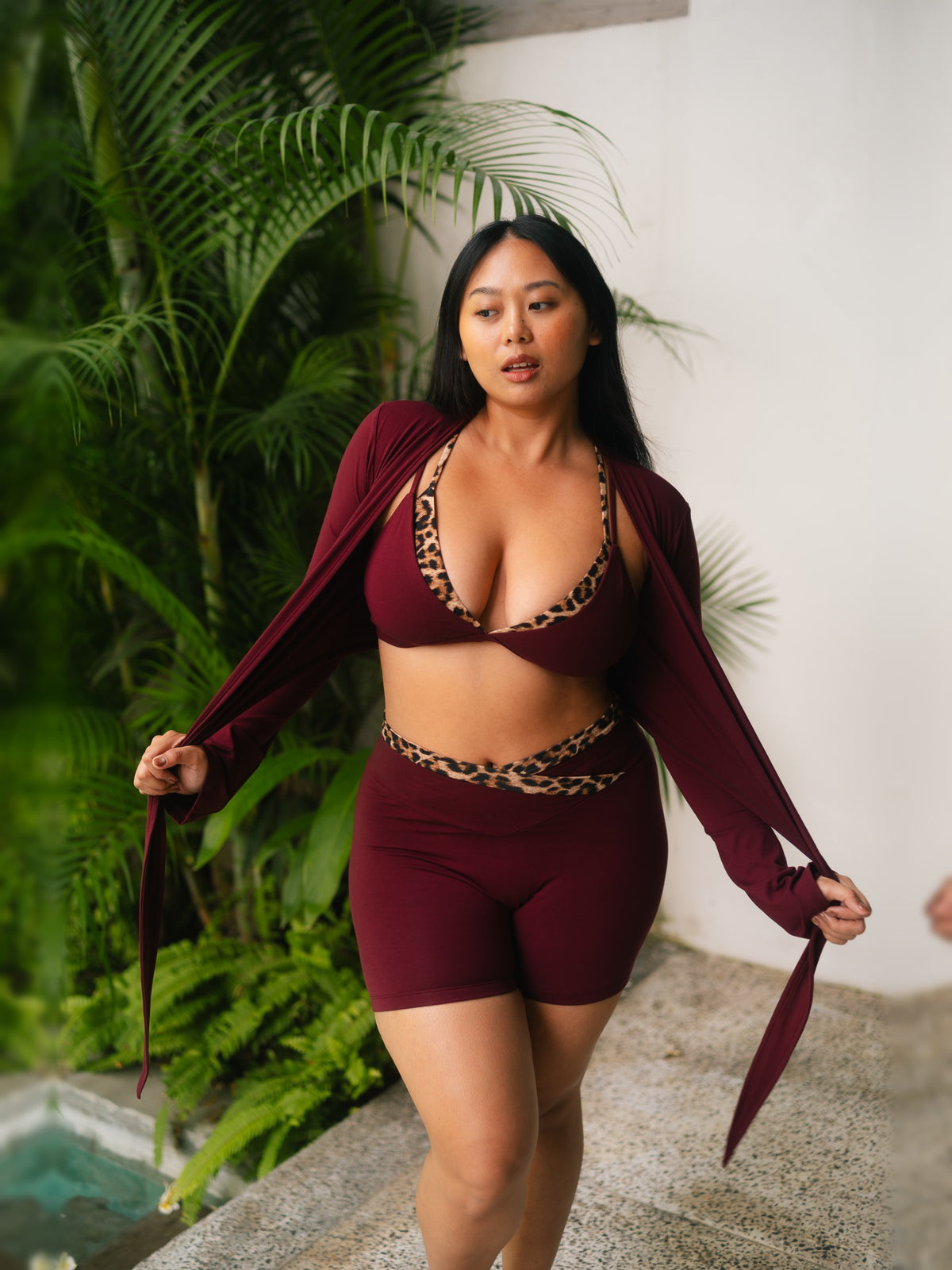 Nova Top - Cherry Stone / Leopard