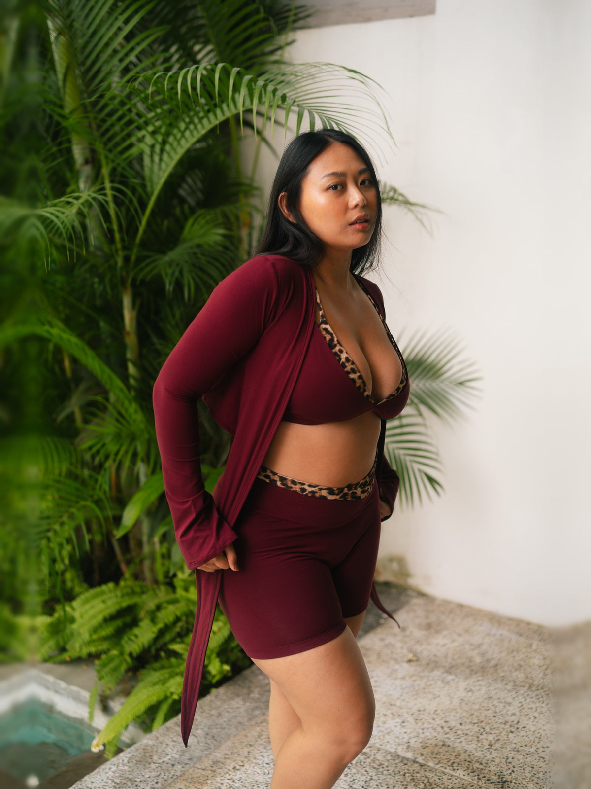 Nova Short - Cherry Stone/Leopard