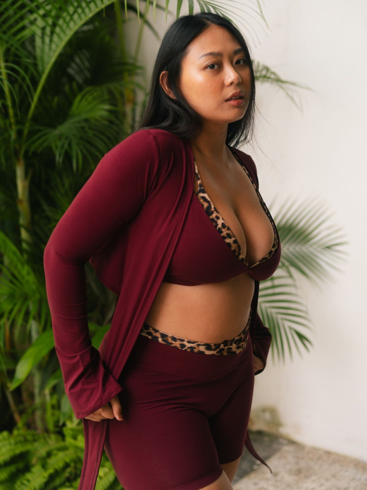 Nova Top - Cherry Stone / Leopard