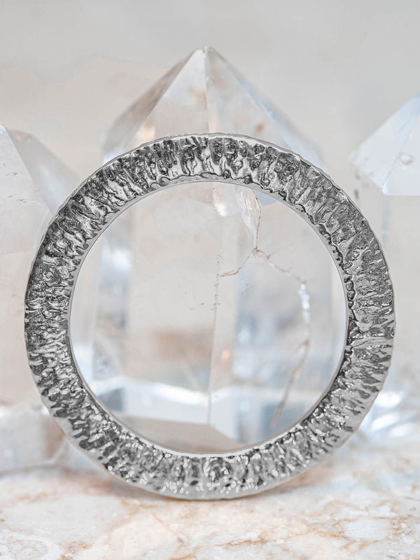 Hammered Medallion - White Brass