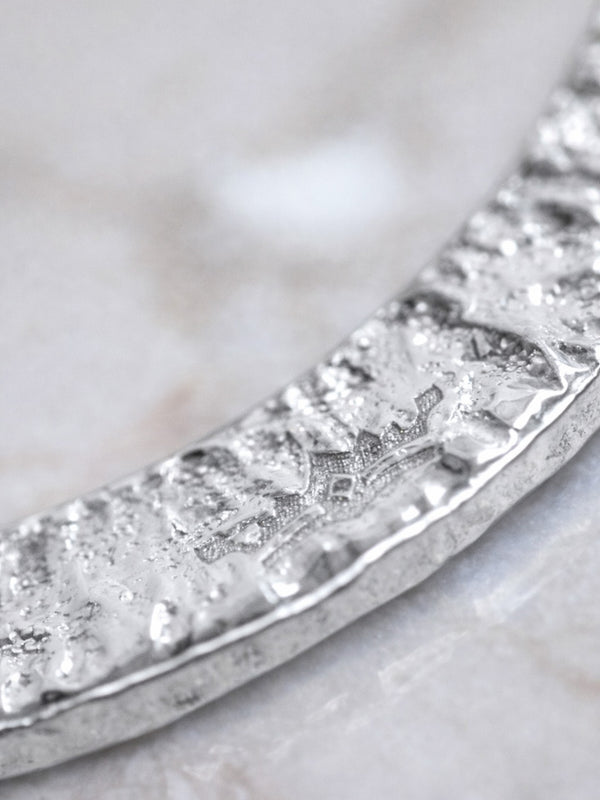 Hammered Medallion - White Brass