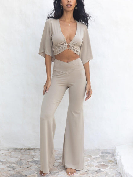 Frey フレイ　SATIN WATER PANTS(サテンウォーターパンツ) Freya Flare Pant | Soft, Stretchy, and Sexy Bamboo Viscose